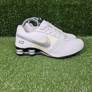 Nike Shox Deliver 2010 White Leather Athletic Sneakers Womens Size 8.5 7Y