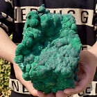 5.68LB Natural glossy Malachite coarse cat's eye cluster rough mineral sample