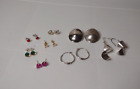 Lot Of 925 Sterling Silver Earrings 8 Pairs