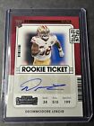 2021 Contenders #270 Deommodore Lenoir RC Rookie Ticket Auto Autograph 49ers QTY