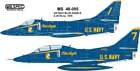MILSPEC DECAL, MS 48-055, 1/48 SCALE, A-4F/TA-4J SKYHAWK, BLUE ANGELS, 1978