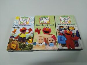 Elmo's World VHS Sesame Street Lot Head to Toe With Elmo The Great Outdoors