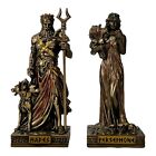 Set Persephone Goddess and Pluto Hades Lord of the Underworld Statues Miniatures