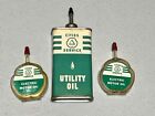 Cities Service OIL CAN LOT -ONE 4oz Utility Oil Can + 2 RARE SAMPLE CONTAINERS