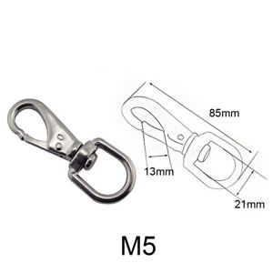 Stainless Steel Swivel Spring Safety Snap Hook Heavy Duty Lobster Clasp Dog Lead