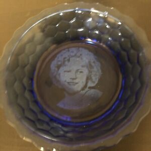 Vintage Shirley Temple Cobalt Blue Cereal Bowl Plus Free Mini Milk Pitcher