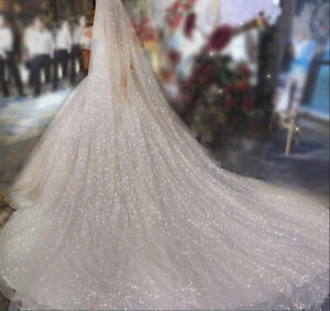 Glitter Wedding Veil cathedral veil Sparkling bride veil Wedding Accessories