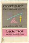 Robert Plant RARE ORIGINAL 1983 Principle of Moments Backstage Pass led zeppelin