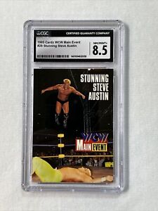 1995 Stunning Steve Austin CGC 8.5 Rookie Card #29 WCW Main Event RC LOW POP