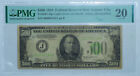 1934 PMG Very Fine 20 VF $500 Bill Federal Reserve Note FR#2201 Light Green Seal