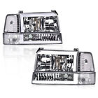 Fit For 1992-1996 Ford F150 F250 F350 LED DRL Headlights Corner/Bumper Lamps (For: 1996 Ford F-150)