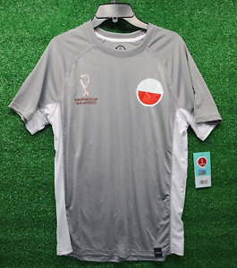 NEW Poland FIFA World Cup 2022 Jersey Shirt Adult Large Gray Qatar Official