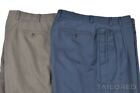 LOT of 2 - ZANELLA Blue Brown Wool Mens Luxury Dress Pants Trousers - 36