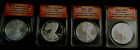2008-W Silver Eagle 4 Coin Set ANACS SP69 2007 REVERSE DIE-PR69 DCAM-SP69-MS69