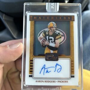 New Listing2021 Panini One AARON RODGERS Matchless Platinum Auto 1/1 white box
