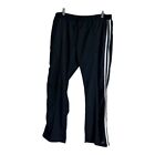 Nike Athletic Track Pants Women's Size XL (16/18) Black W/White Stripes