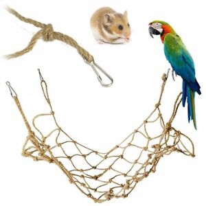 Bird Pet Parrot Climbing Net Jungle Fever Swing Rope Animals Ladder Toys Game US
