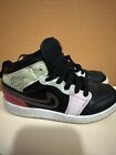 Jordan 1’s Pink And Black Glow In The Dark Youth Size 1Y