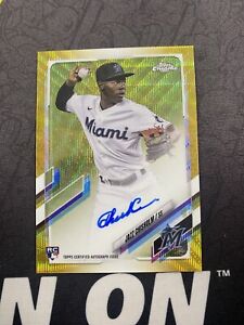 New Listing2021 Topps Chrome Jazz Chisholm Gold Wave RC Auto /50 #RA-JCH