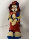 New ListingVintage Clown Plush Toy Doll Hand Painted Plastic Face Approx 29” Halloween Etc