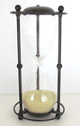 VINTAGE DECORATIVE 60 MINUTE  HOURGLASS TIMER,  METAL AND GLASS