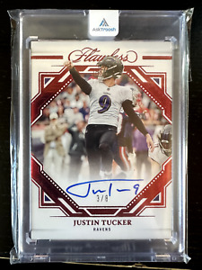 2022 Panini Flawless Frame Signatures Red #FFS-JT Justin Tucker /8