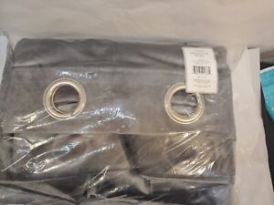 Exclusive Home Curtains Velvet Heavyweight Grommet Top Curtain Panel Pair, 54...