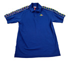 Kappa Mens Polo - XL - Soccer Blue Collared Short Sleeve, Embroidered Logo