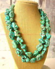 Chunky Natural Blue Turquoise Gemstone Nugget Jewelry Beaded Necklace 16-48''