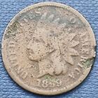 1869 over 9 Indian Head Cent 1c Overdate 1869/9 Repunched Date Circulated #56546
