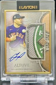 Jose Altuve Patch Auto 2023 Topps Transcendent Game-Used ROSE GOLD SSP 1/1