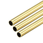 3pcs Brass Round Tube 300mm Length 8mm OD 0.5mm Wall Thickness Seamless Tubing