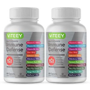 11 in 1 Immune Defense Supplement - Immune Booster Capsules for Adults & Teen...