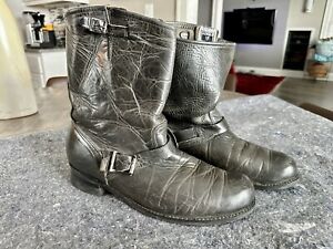 Men’s Vintage Frye Engineer Boots Black/Charcoal  13D