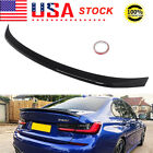 For 2019+ BMW 3-Series G20 330i M340i M P Style Trunk Spoiler Lip Glossy Black