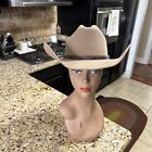 Justin XX Cowboy Western Hat 100% Wool Brown Size 58 - 7 1/4