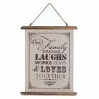 FAMILY LAUGHS LINEN WALL ART by Accent Plus – ITEM#17688