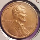 1927-P  LINCOLN CENT. MS/BU. HIGH RATING. GEM RED.