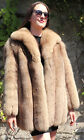 Fur Jacket Blue Fox Saga Fox Coat Fur Ladies Camel Beige
