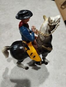 Vintage Plastic Horse And Cowboy
