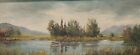 Clearance Sale to Collect Transfer Painting Signed Landscape Voralpen