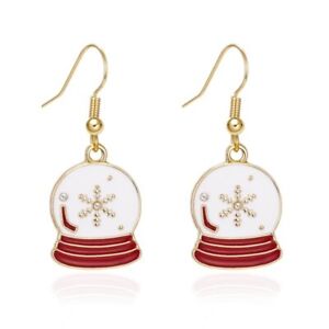 Luxurious Christmas Crystal Snowflake Earrings Stud Drop Dangle Women Jewelry