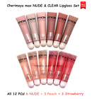12 PC Cherimoya Ultra Shine Pink Jelly Lip Gloss & 6 NUDE Colors Lipgloss Set