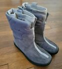 Lands' End Women's Grey Winter Suede Snow Leather Insulated Boots ~ SZ 9.5