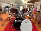 Ludwig Classic Maple 6-piece Kit Mahogany Stain Great Condition