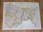 1924 MAP OF BRITISH INDIA ASSAM BIHAR ORISSA BENGAL BANGLADESH NEPAL BHUTAN