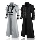 Mens Medieval Cloak Costume Jackets Steampunk Frock Coat Retro Long Trench Cape