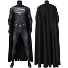 Justice League Superman Cosplay Costume Clark Kent Black Suit Stretchy Bodysuit