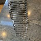 Snap-on 19 pc master sae flank drive plus combination wrench set 1/4-1-5/16”