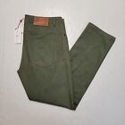 $525 New LUCIANO BARBERA Men's 36 Green Loden Twill COTTON CASHMERE Chino Pants